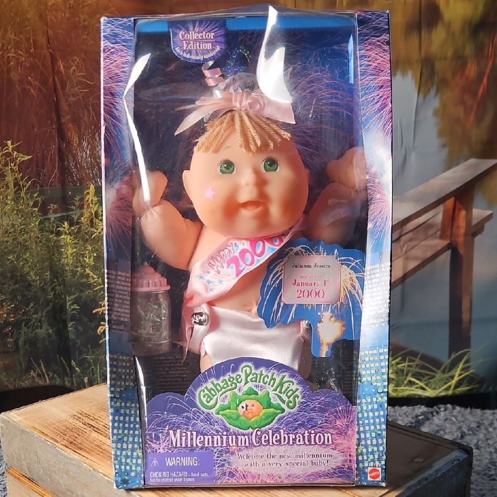 2/$250 Cabbage Patch Kids Millennium Celebration Doll, Julianna Jessica 1-1-2000